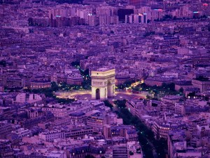 Arc de Triomphe-Paris-France Aerial View Wallpaper