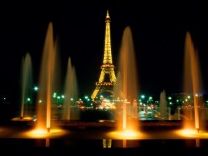 Eiffel Tower Night Lights Wallpaper