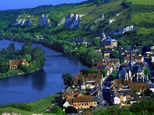 River Seine Les Andelys France Wallpaper