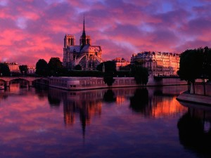 Notre Dame Sunrise Paris France Wallpaper