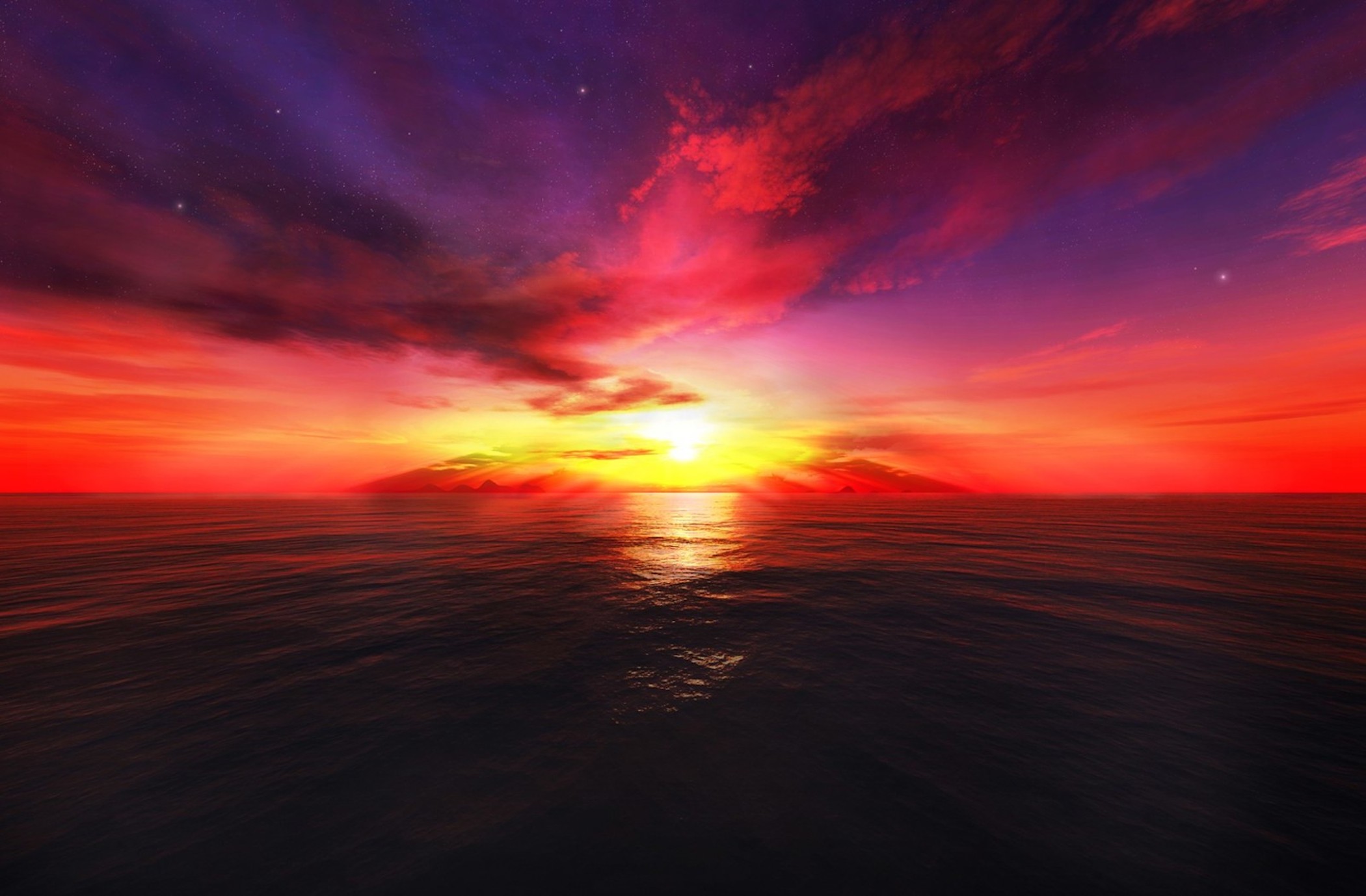 Fantasy Bright Sunset Wallpaper Free Sunset Downloads