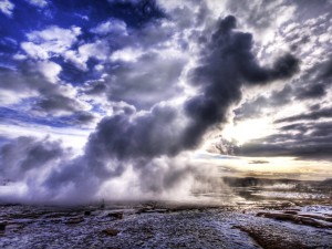 Geothermal Energy Scene Wallpaper