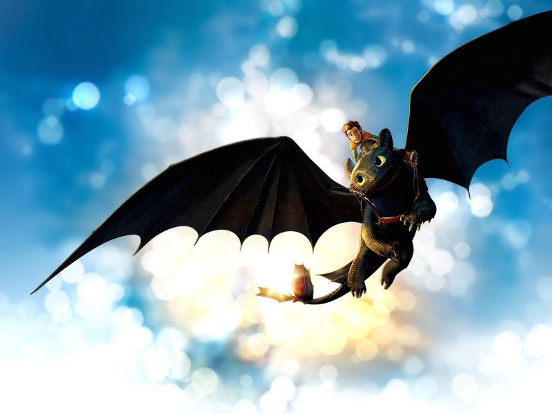 Hiccup Riding Toothless Wallpaper