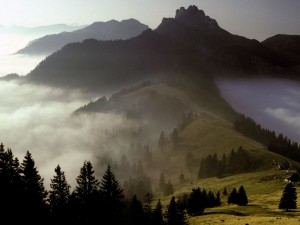 Kampenwand Mountain Bavaria Germany Wallpaper