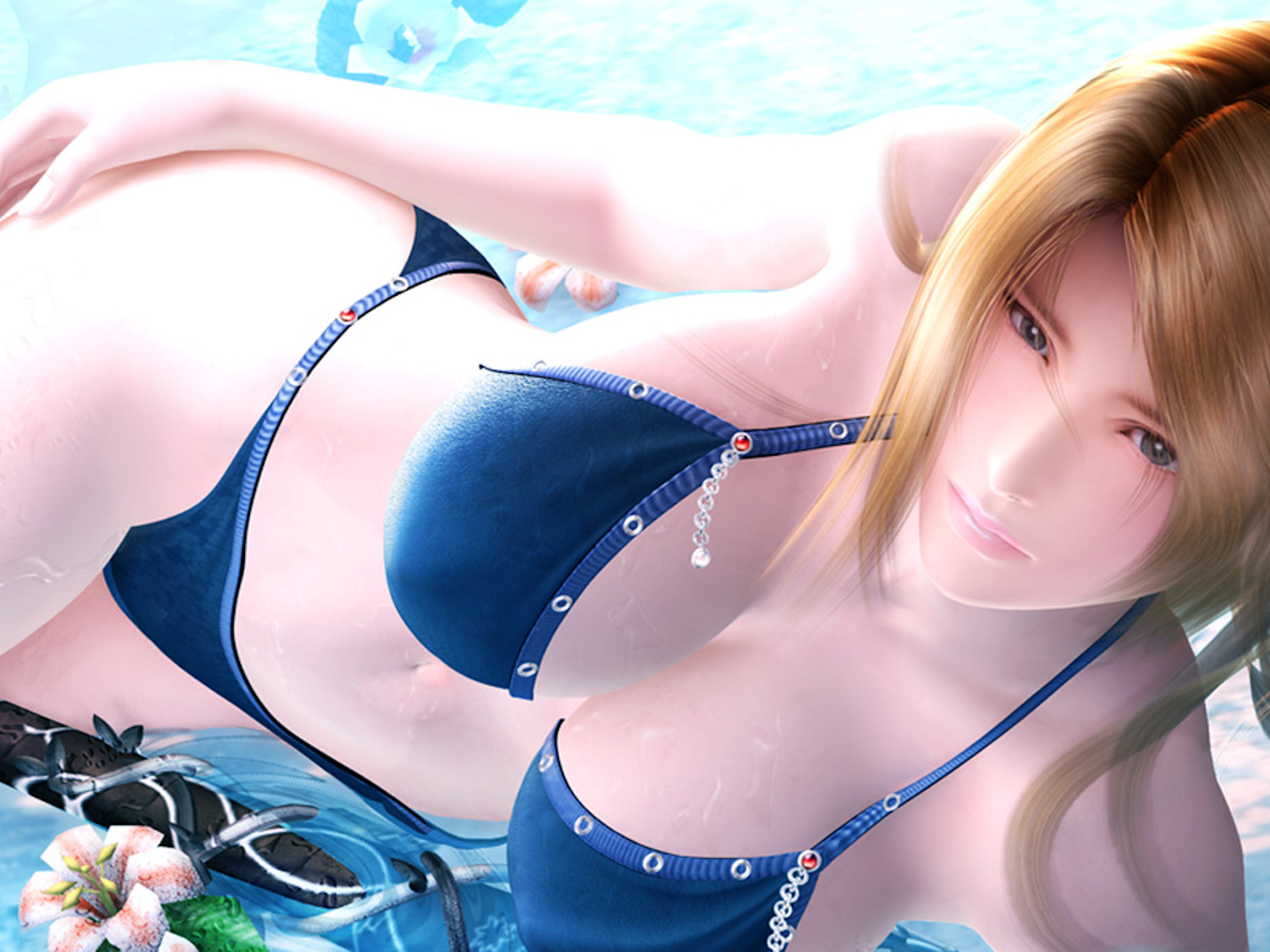 Sexy Beach 2-Blue Bikini Wallpaper | Cool HD Game Backgrounds