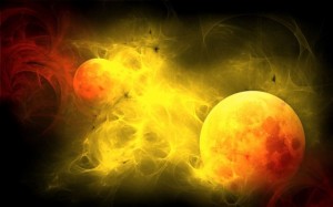 3D Sun Blast Wallpaper