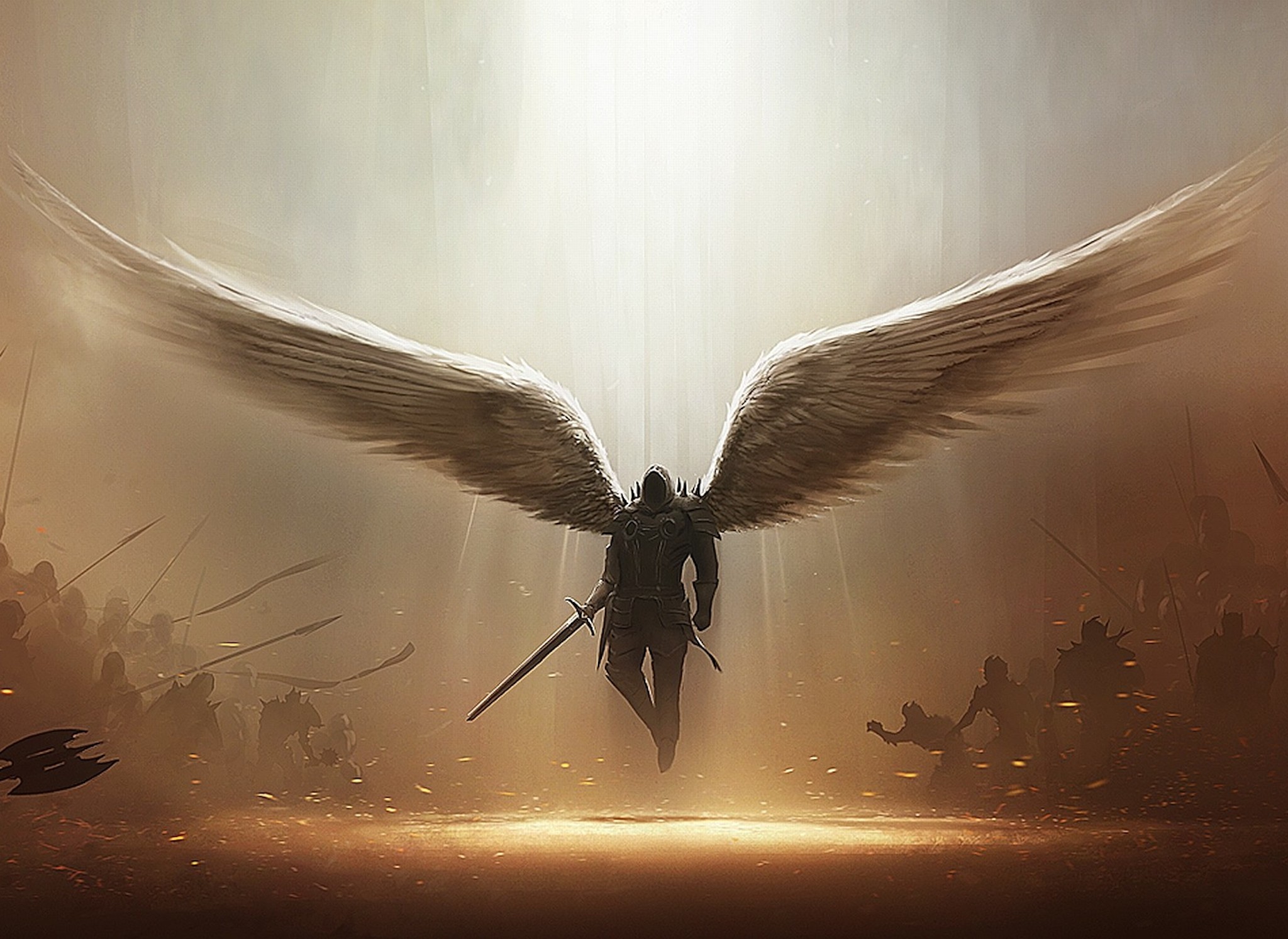 Fantasy Archangel Tyrael Wallpaper - Free Angel Downloads.