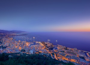 Monaco Sunset Aerial View Wallpaper