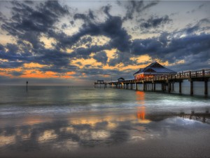 Sunset Pier Clearwater Florida Wallpaper