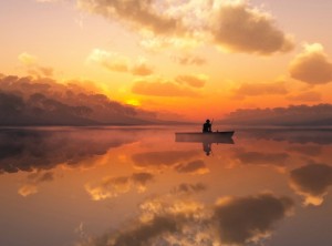 Solitary Fisherman Wallpaper