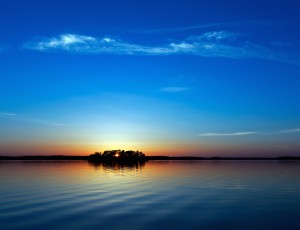 Sky Blue Sundown Wallpaper