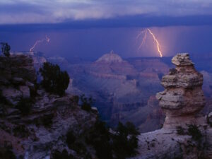 Grand Canyon Lightning Storm Wallpaper